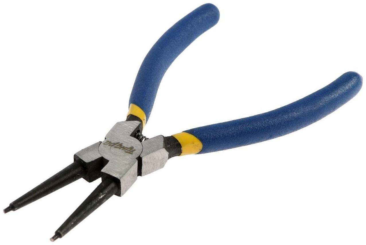 Съемник внутренних стопорных колец ТУНДРА, прямые губки на сжим, 150 мм