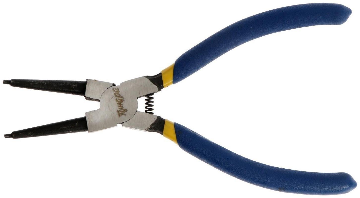 Съемник внутренних стопорных колец ТУНДРА, прямые губки на сжим, 150 мм