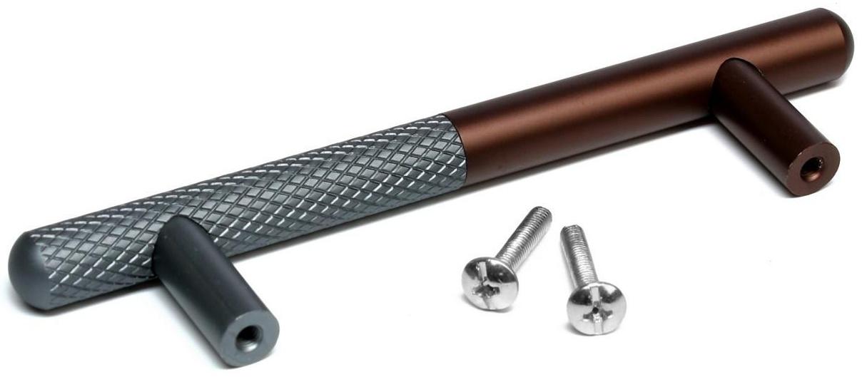 Ручка-рейлинг CAPPIO, м/о 96 мм, цвет серый/коричневый