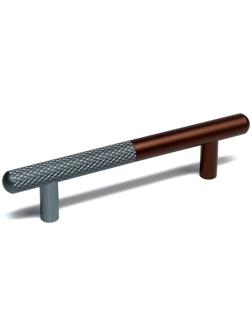 Ручка-рейлинг CAPPIO, м/о 96 мм, цвет серый/коричневый