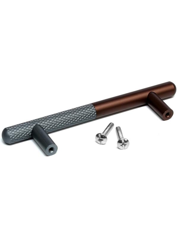 Ручка-рейлинг CAPPIO, м/о 96 мм, цвет серый/коричневый