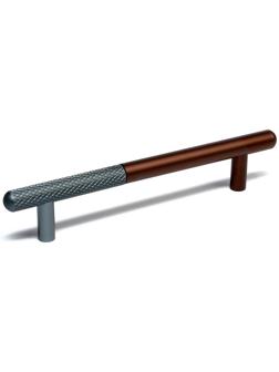 Ручка-рейлинг CAPPIO, м/о 128 мм, цвет серый/коричневый