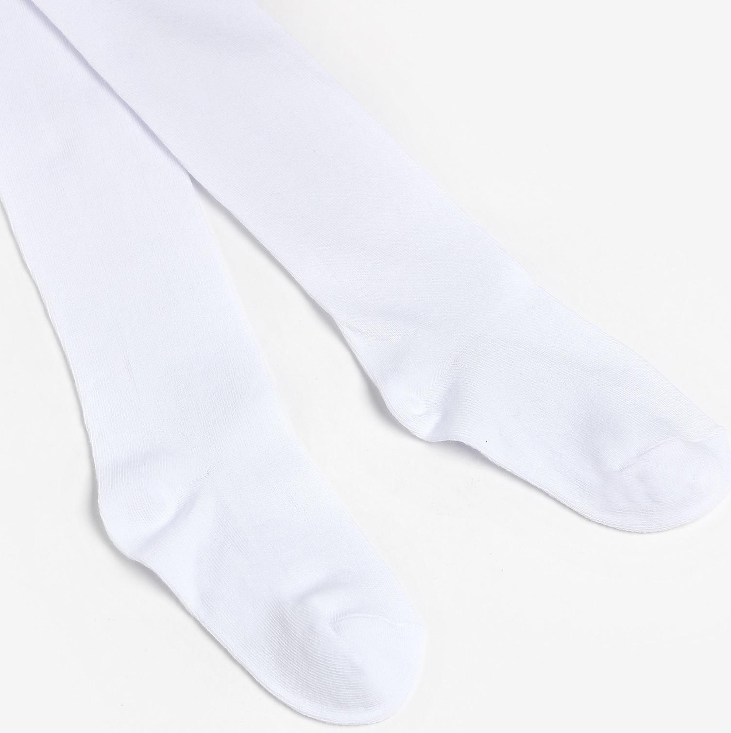 Колготки детские, цвет белый, рост 104-110 см