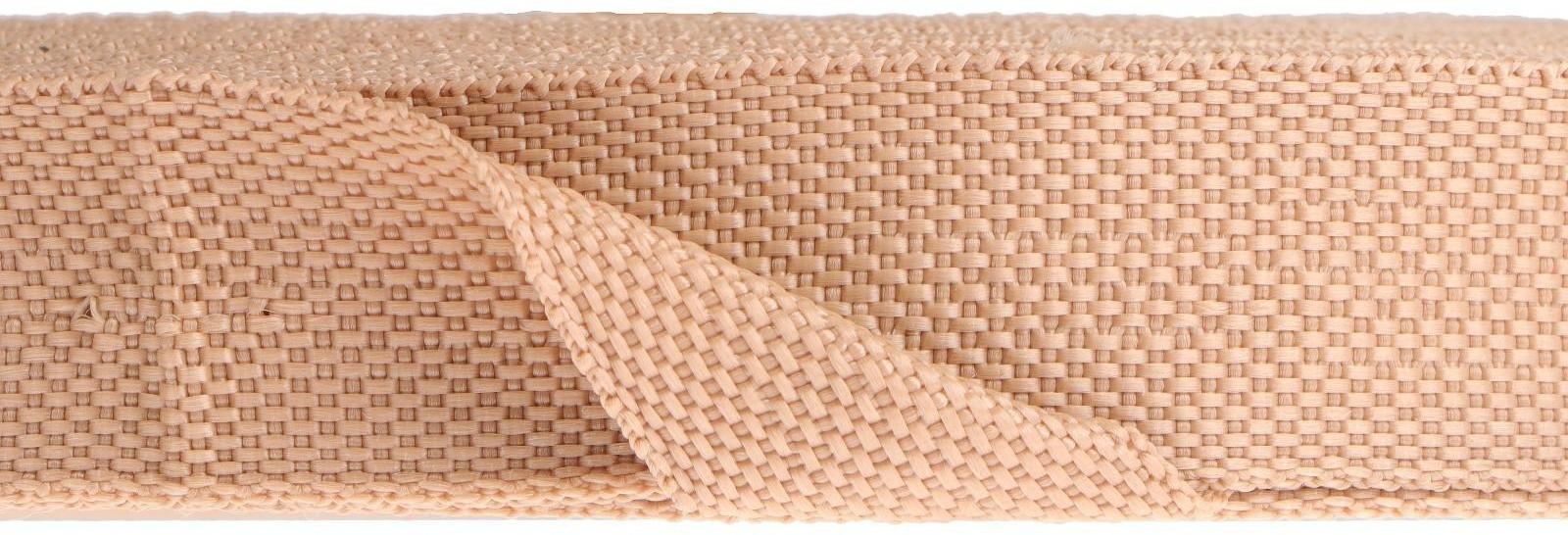 Стропа ременная 30 мм, для окантовки eva ковриков, катушка 50 м, бежевая