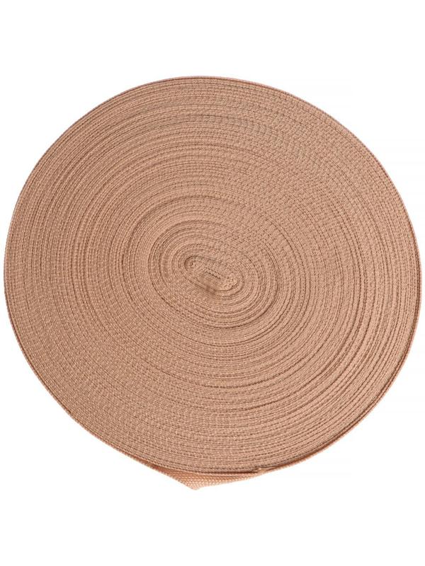 Стропа ременная 30 мм, для окантовки eva ковриков, катушка 50 м, бежевая