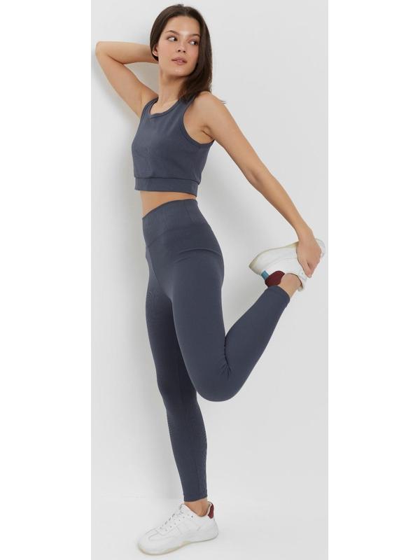 Леггинсы спортивные женские MINAKU цвет графит, размер 40