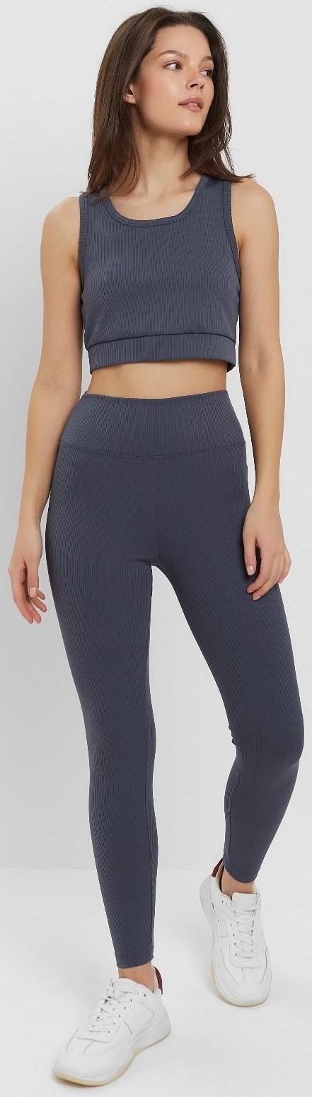 Леггинсы спортивные женские MINAKU цвет графит, размер 48