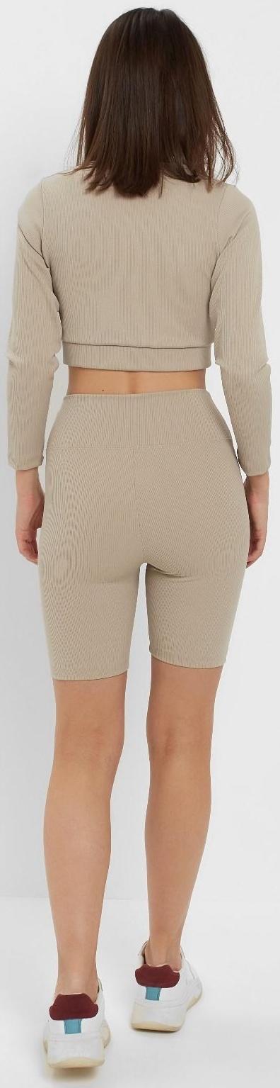 Велосипедки спортивные женские MINAKU цвет бежевый, размер 40