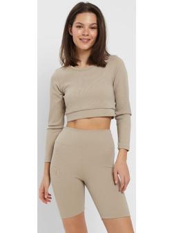 Велосипедки спортивные женские MINAKU цвет бежевый, размер 40