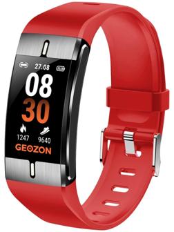 Фитнес-браслет Geozon Fit Plus G-SM14RED, уведомление, пульс, шагомер, тренировки, красный