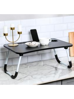 Столик - поднос для завтрака, для ноутбука, складной, серый, 60х40 см