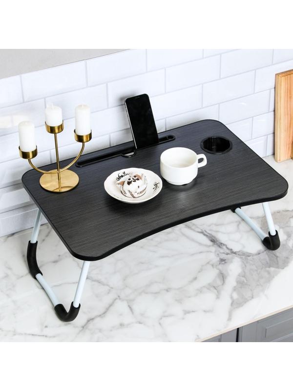 Столик - поднос для завтрака, для ноутбука, складной, серый, 60х40 см