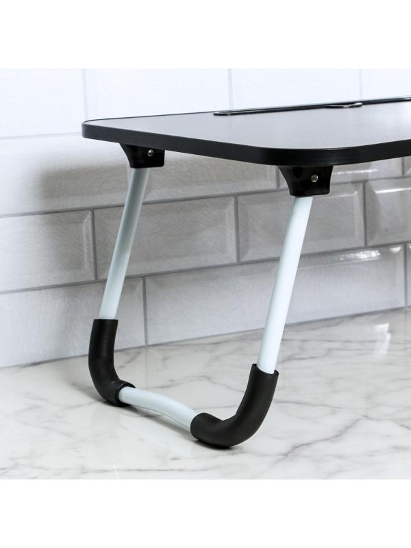 Столик - поднос для завтрака, для ноутбука, складной, серый, 60х40 см