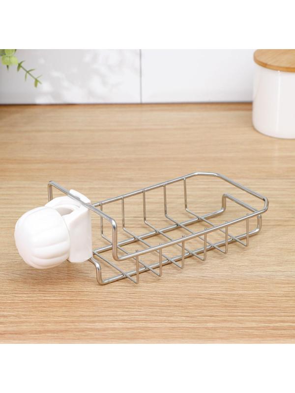 Подставка для губок на кран, 17×10×3,5 см, цвет хром