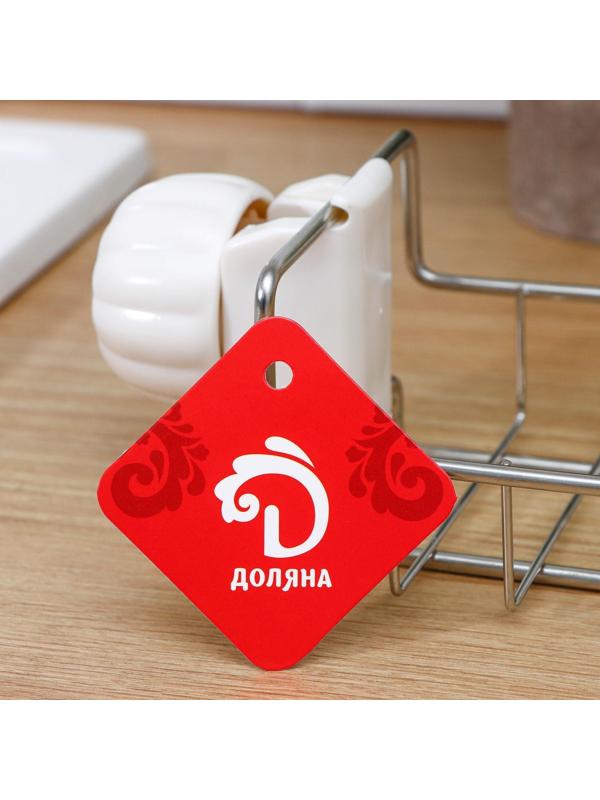 Подставка для губок на кран, 17×10×3,5 см, цвет хром