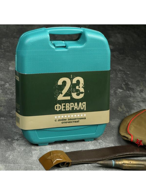 Набор инструментов в подарочном кейсе к 23 февраля ЛОМ, 27 предметов