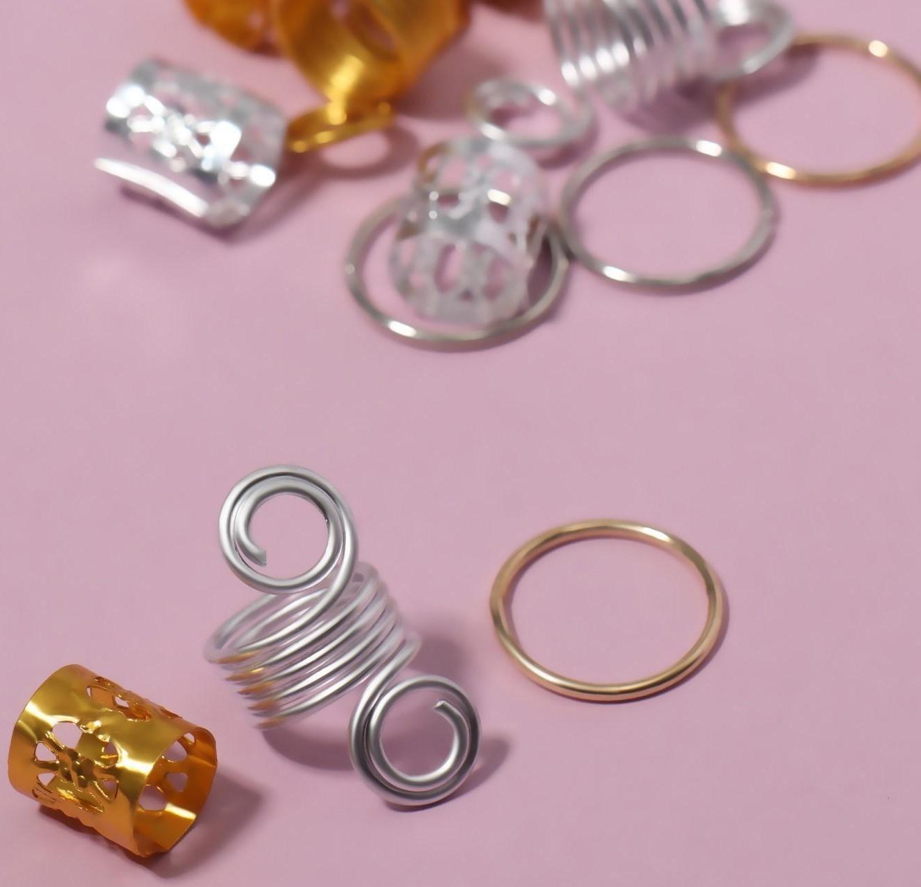 Декор для волос «Ассорти», 12 шт, цвет золотистый/серебристый