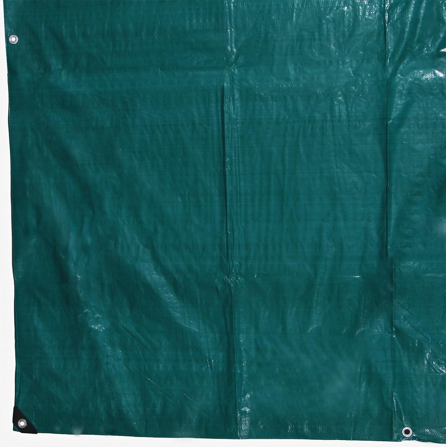 Тент защитный, 8 × 4 м, плотность 90 г/м², люверсы шаг 1 м, тарпаулин, УФ, зелёный