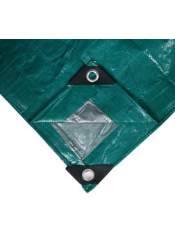 Тент защитный, 8 × 4 м, плотность 90 г/м², люверсы шаг 1 м, тарпаулин, УФ, зелёный
