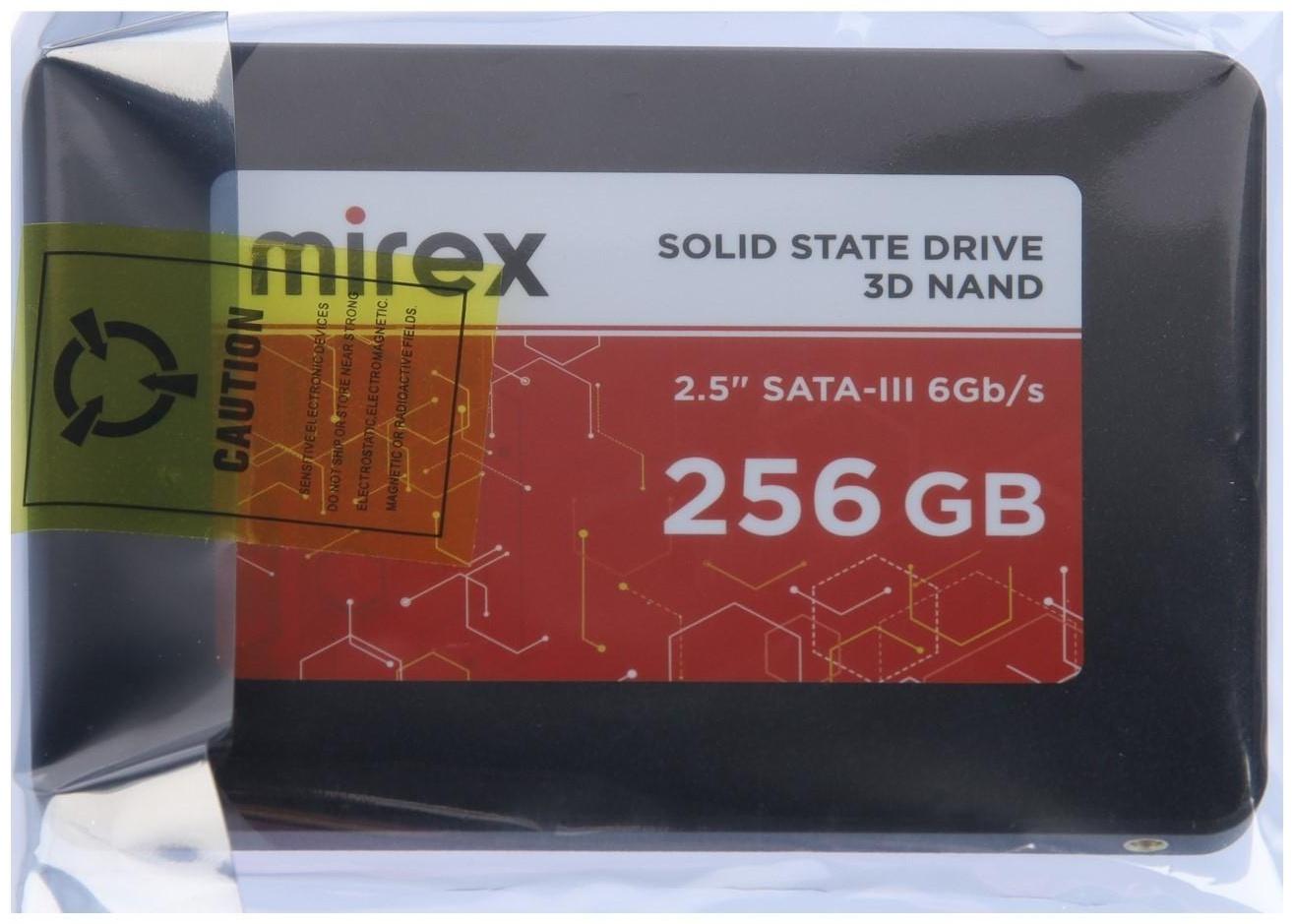 Накопитель SSD Mirex, SATA III, 256 Гб, 2.5