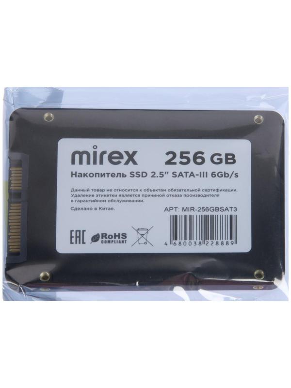 Накопитель SSD Mirex, SATA III, 256 Гб, 2.5