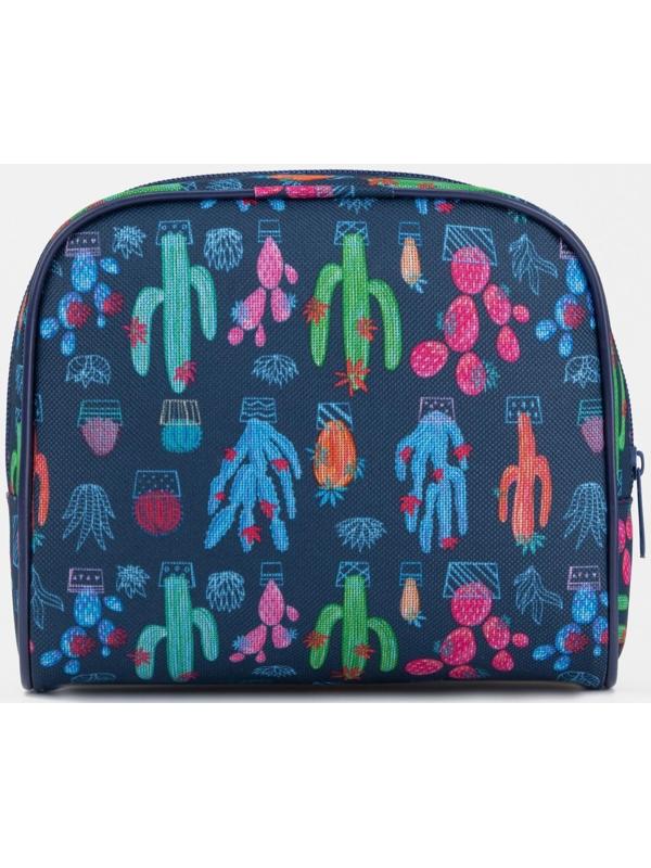 Косметичка на молнии, наружный карман, цвет синий