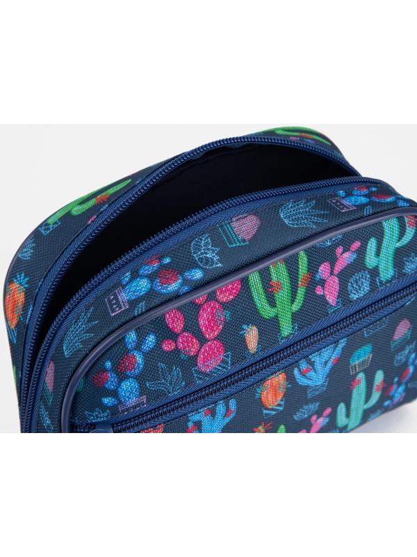 Косметичка на молнии, наружный карман, цвет синий