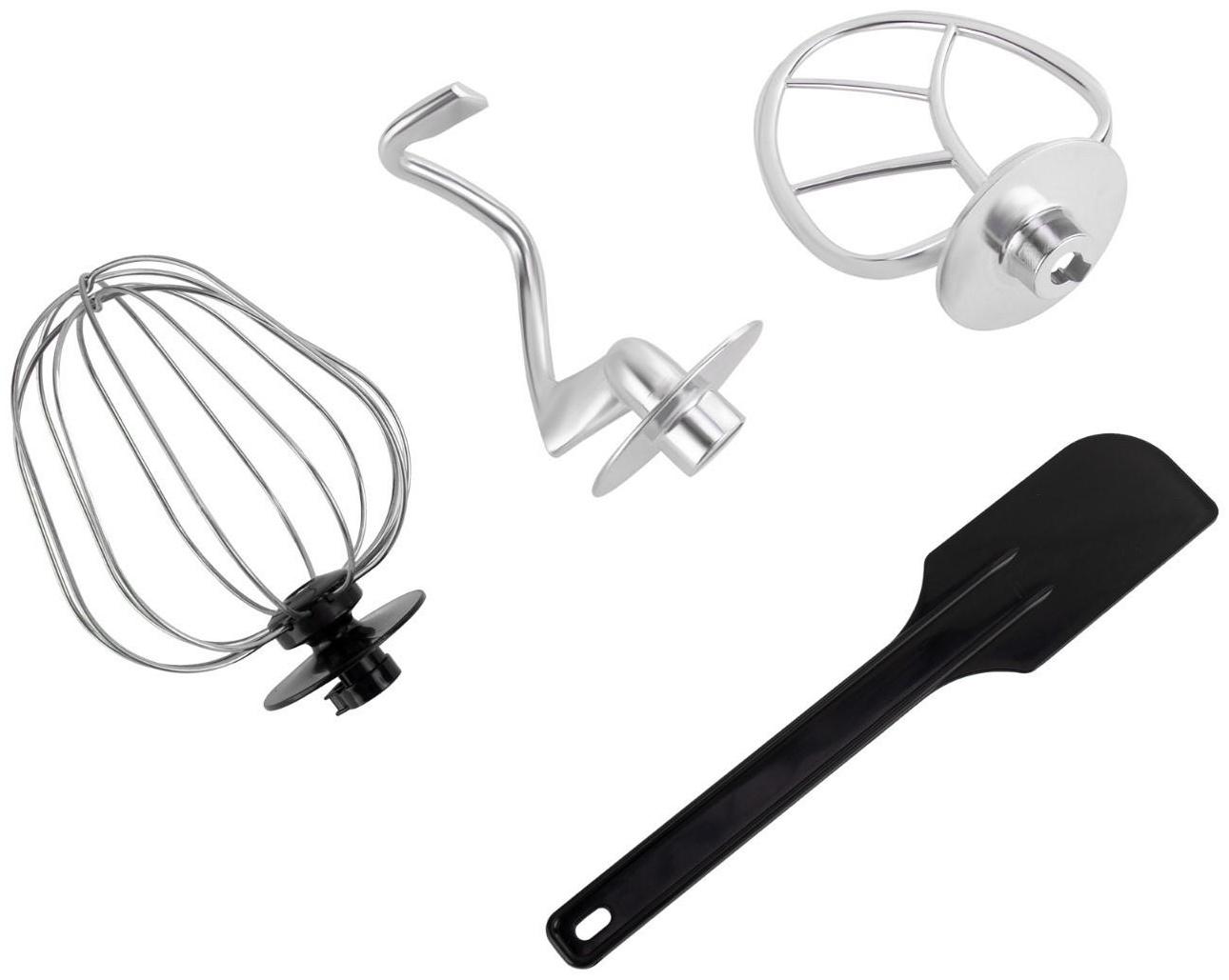 Кухонная машина Vitek VT-1435, 1000 Вт, 4 л, 12 скоростей, 3 насадки, серебристо-чёрная