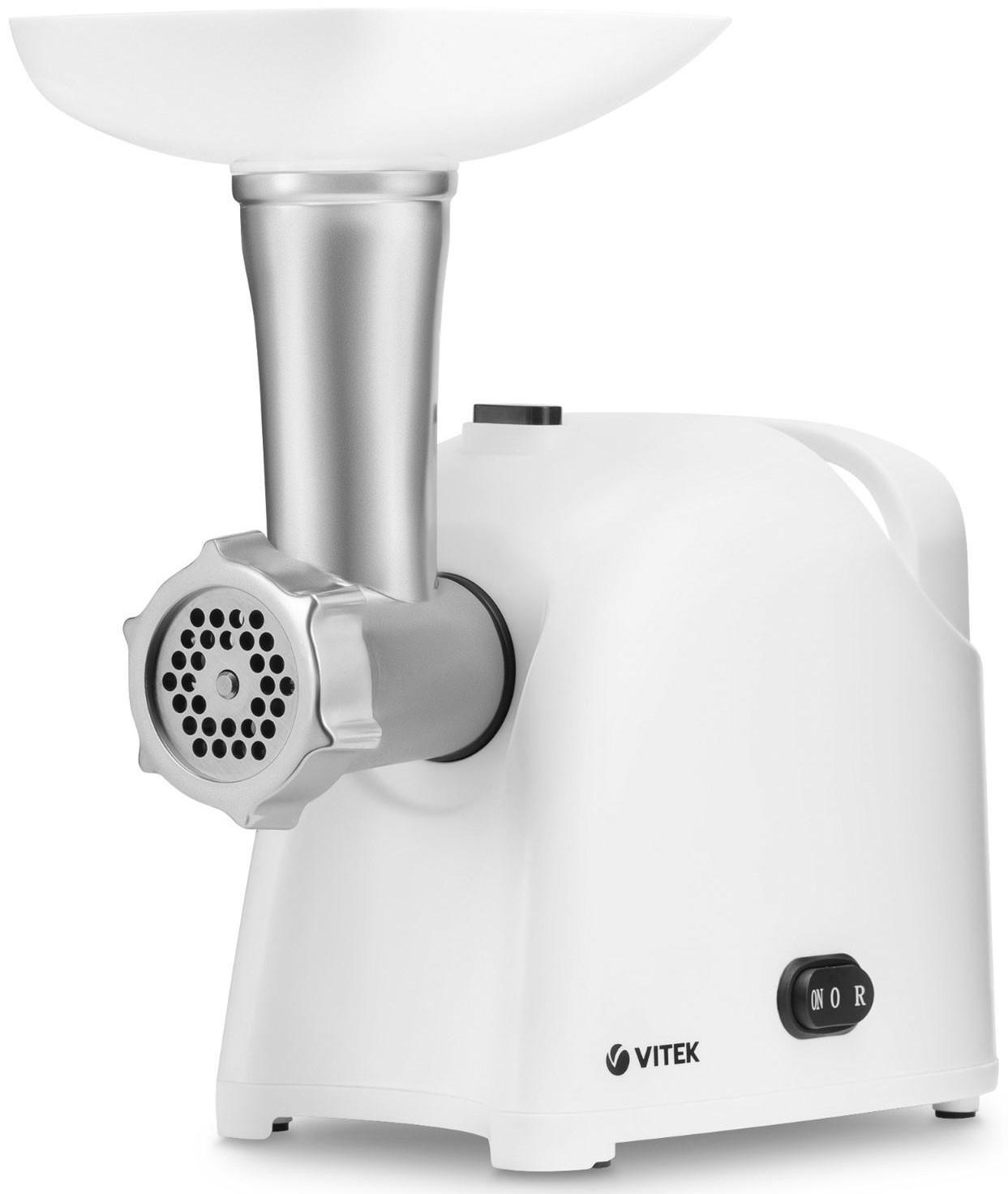 Мясорубка Vitek VT-3625, 1800 Вт, 1.8 кг/мин, реверс, белая
