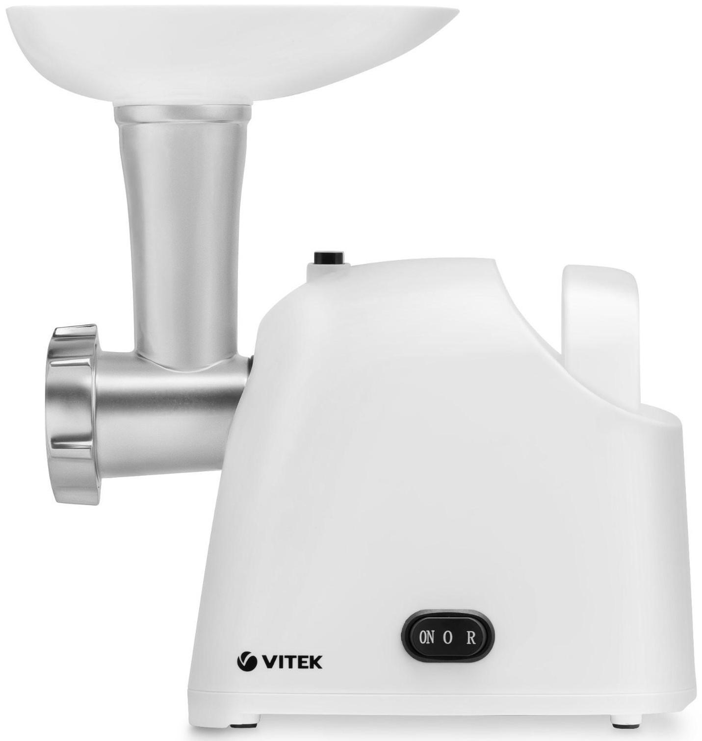 Мясорубка Vitek VT-3625, 1800 Вт, 1.8 кг/мин, реверс, белая