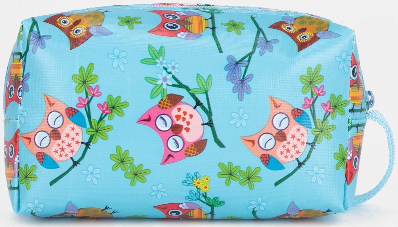 Косметичка на молнии, цвет голубой