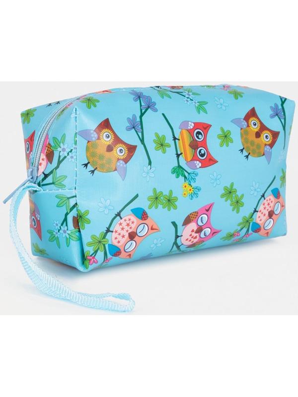 Косметичка на молнии, цвет голубой