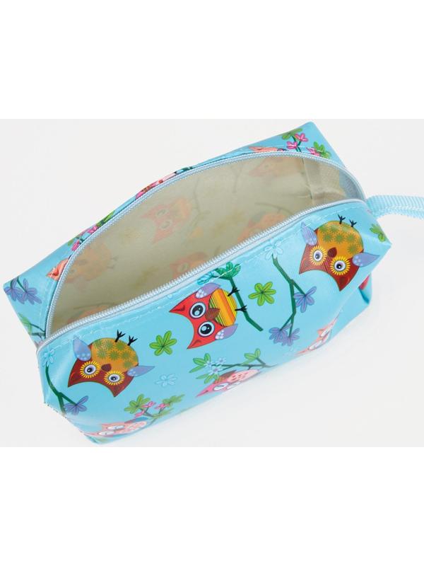 Косметичка на молнии, цвет голубой