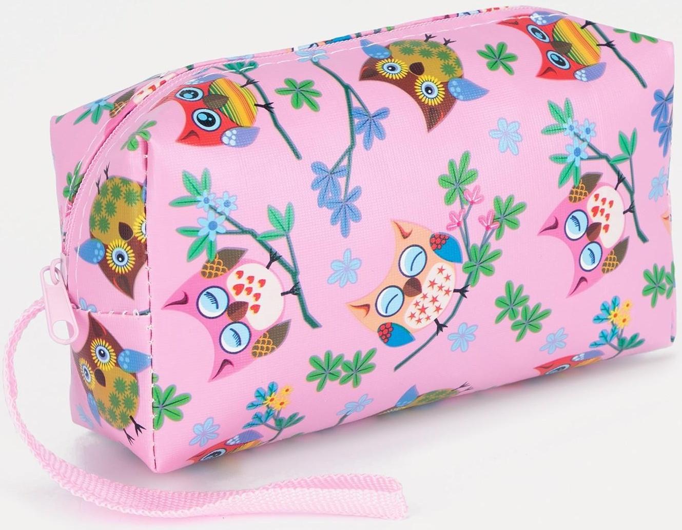 Косметичка на молнии, цвет розовый