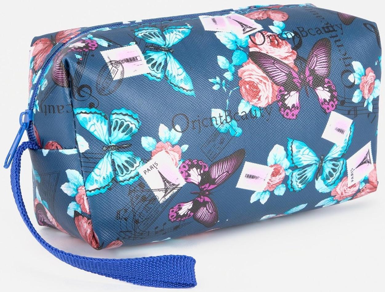 Косметичка на молнии, цвет синий