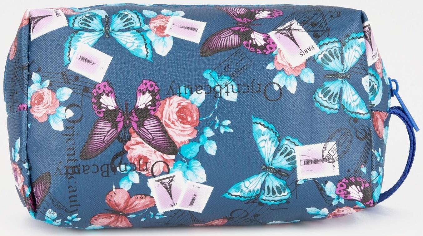 Косметичка на молнии, цвет синий