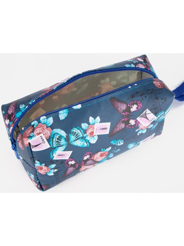Косметичка на молнии, цвет синий