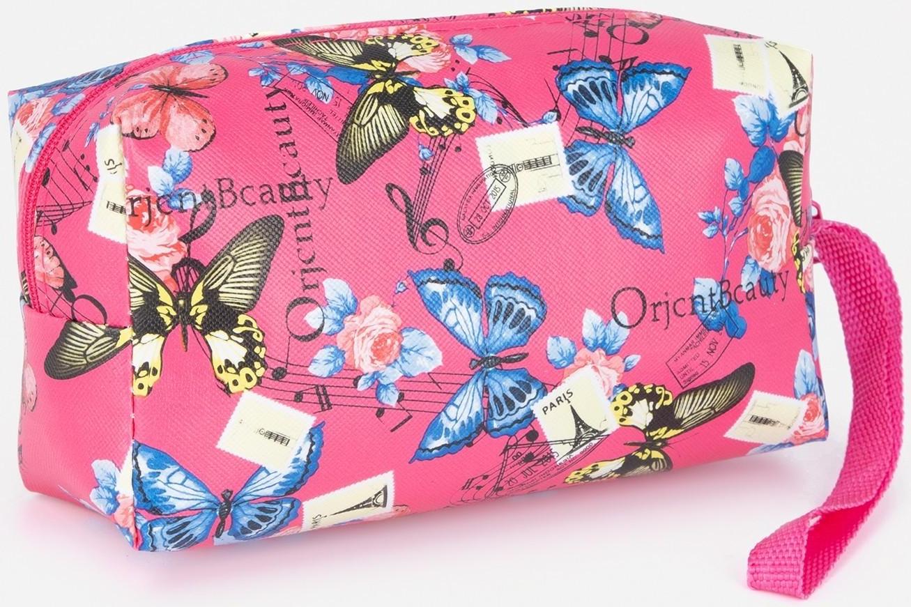 Косметичка на молнии, цвет розовый