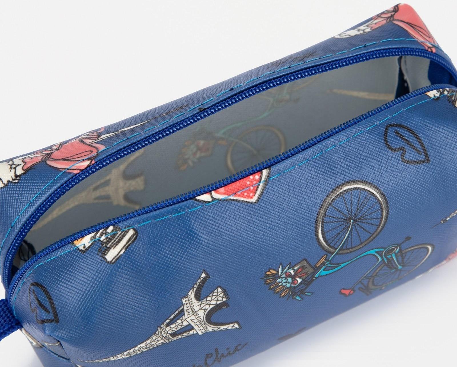 Косметичка на молнии, цвет синий