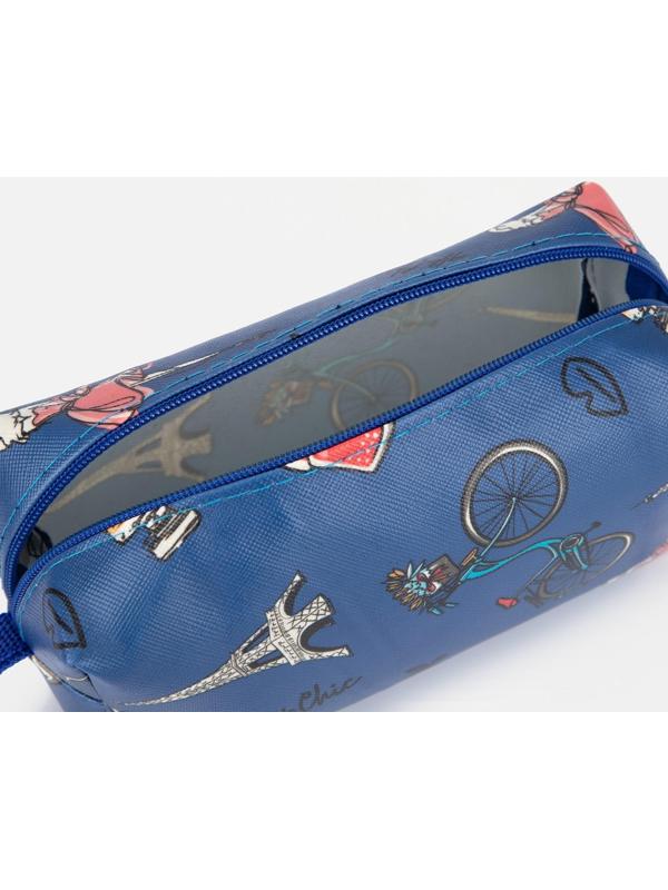 Косметичка на молнии, цвет синий