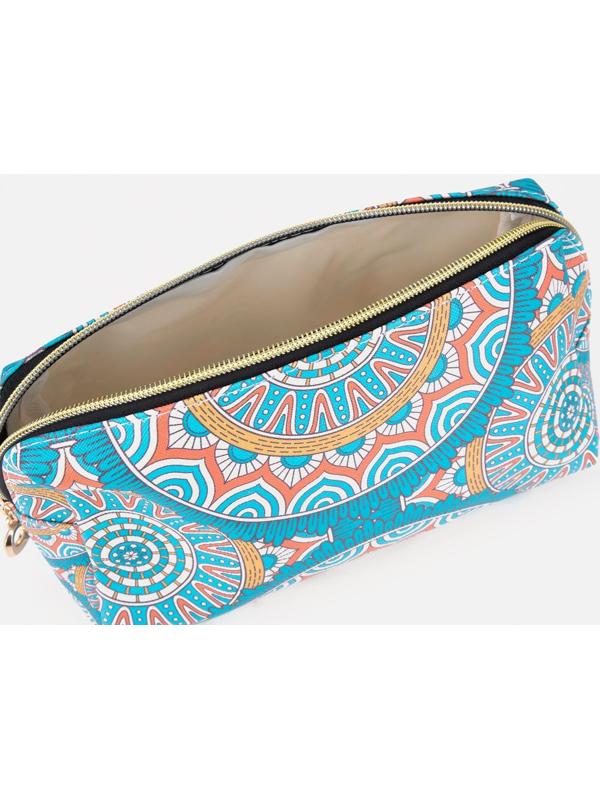 Косметичка на молнии, цвет голубой