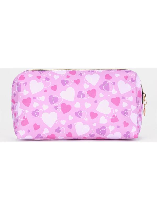 Косметичка на молнии, цвет розовый