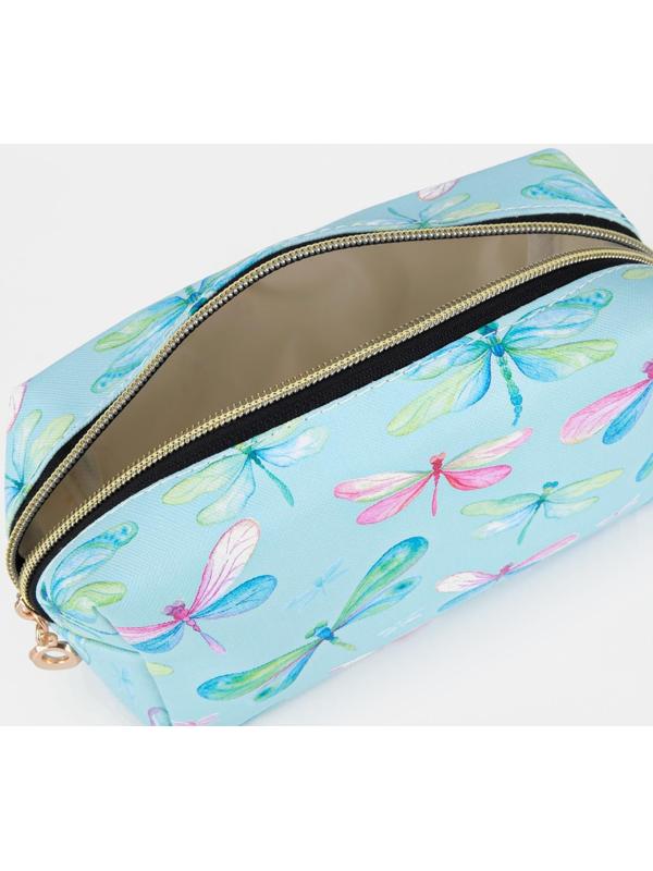 Косметичка на молнии, цвет голубой