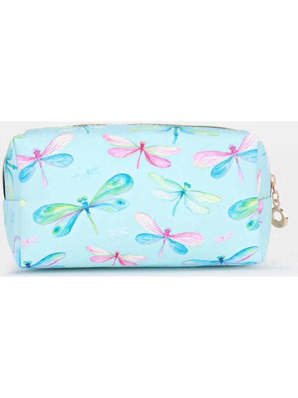 Косметичка на молнии, цвет голубой