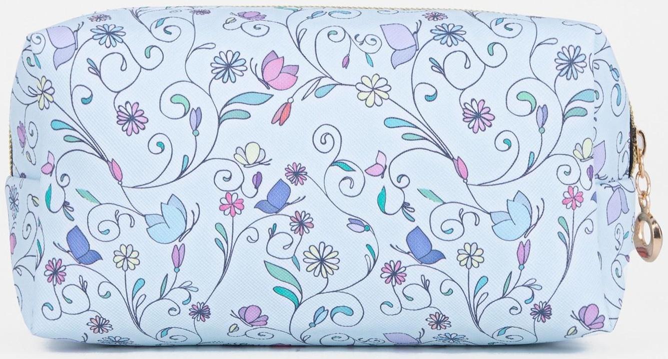 Косметичка на молнии, цвет голубой