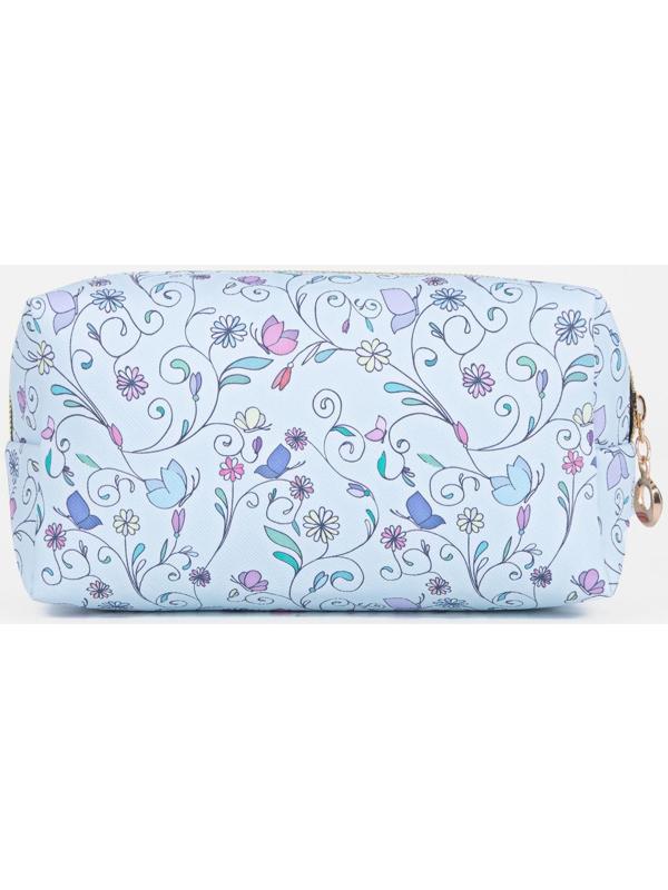 Косметичка на молнии, цвет голубой