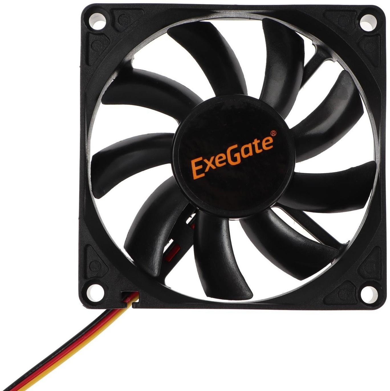Вентилятор ExeGate EX08015S3P, 80x80x15 мм, подшипник скольж., 3 pin, 23 дБ