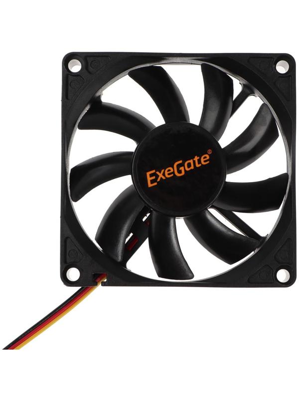 Вентилятор ExeGate EX08015S3P, 80x80x15 мм, подшипник скольж., 3 pin, 23 дБ