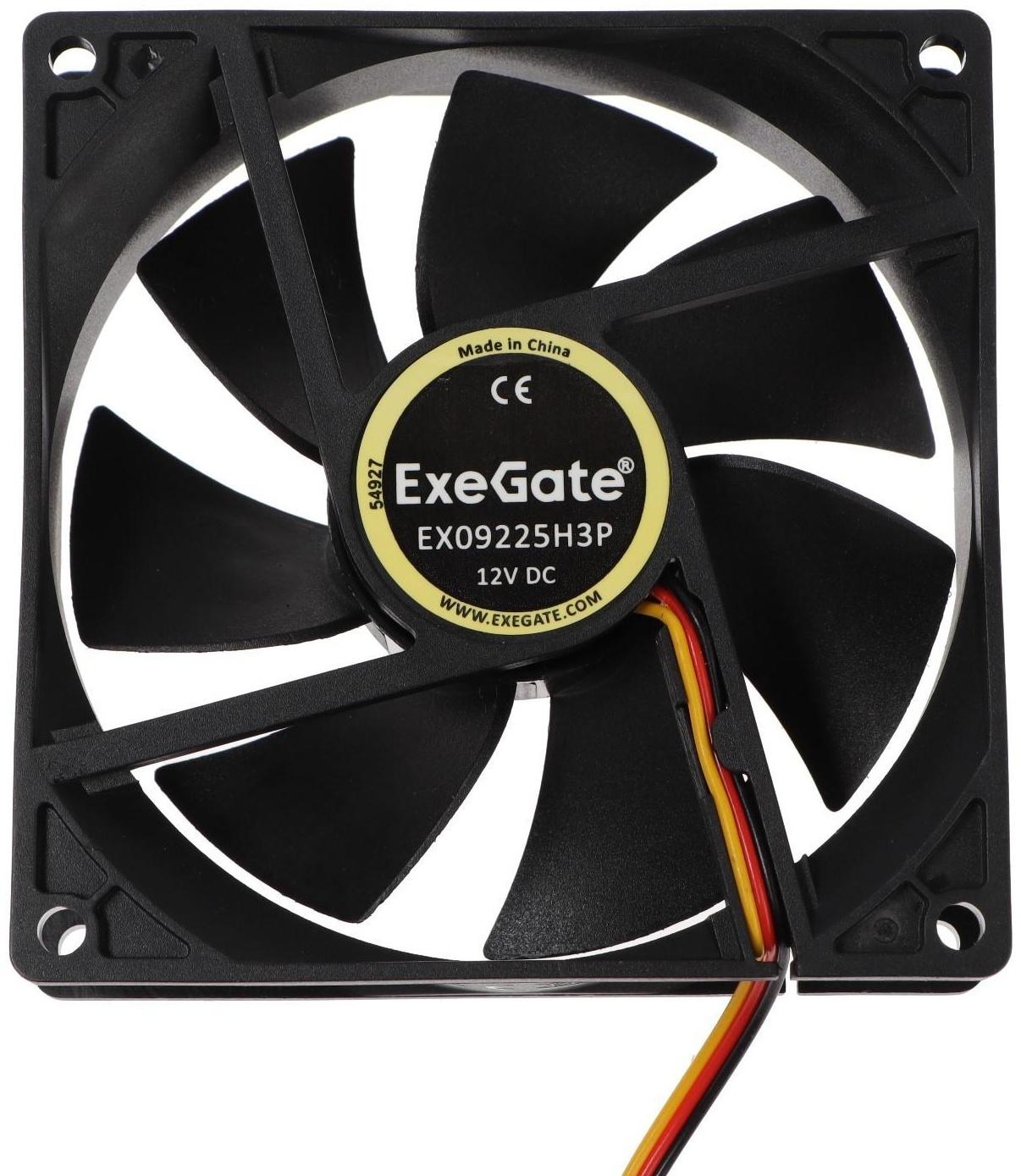 Вентилятор ExeGate EX09225H3P, 92x92x25 мм, гидродинамический, 3 pin, 23 дБ