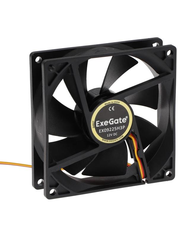 Вентилятор ExeGate EX09225H3P, 92x92x25 мм, гидродинамический, 3 pin, 23 дБ